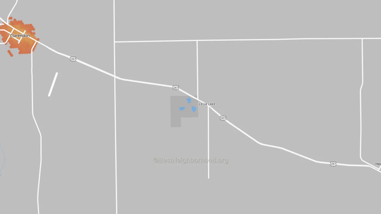 Bike Grade map of Lelia Lake, TX