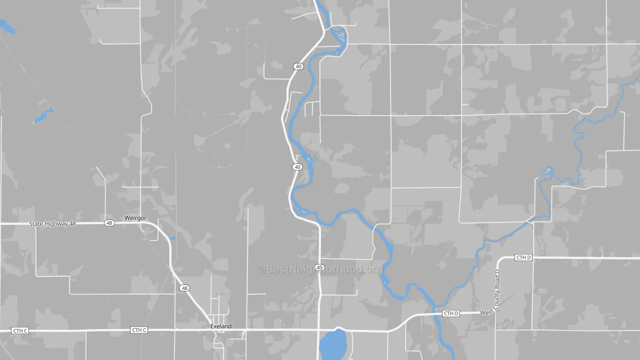 Bike Grade map of Lemington, WI