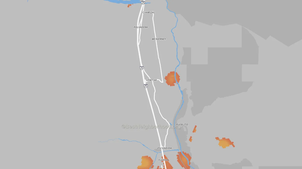 Bike Grade map of Lemitar, NM