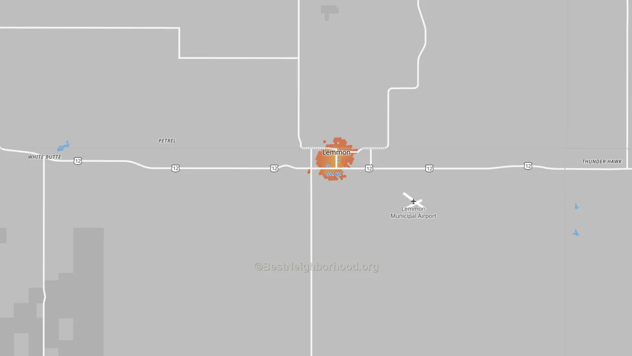 Bike Grade map of Lemmon, SD