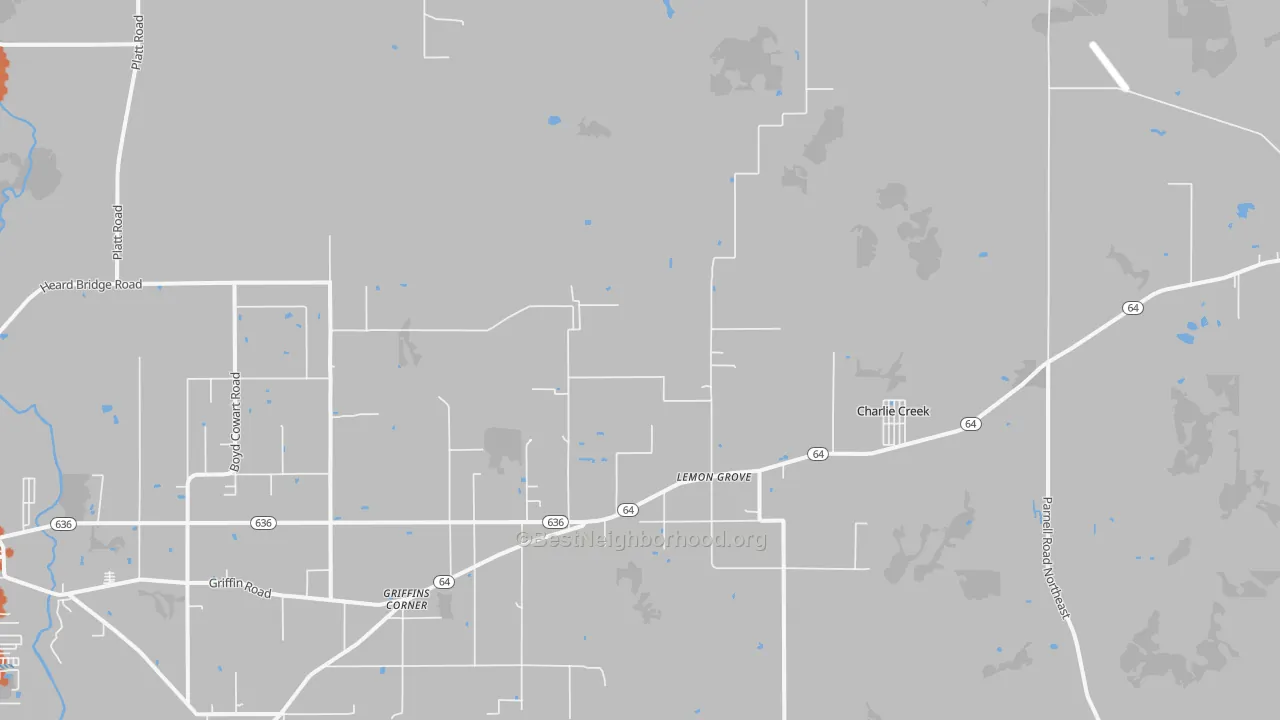 Bike Grade map of Lemon Grove, FL