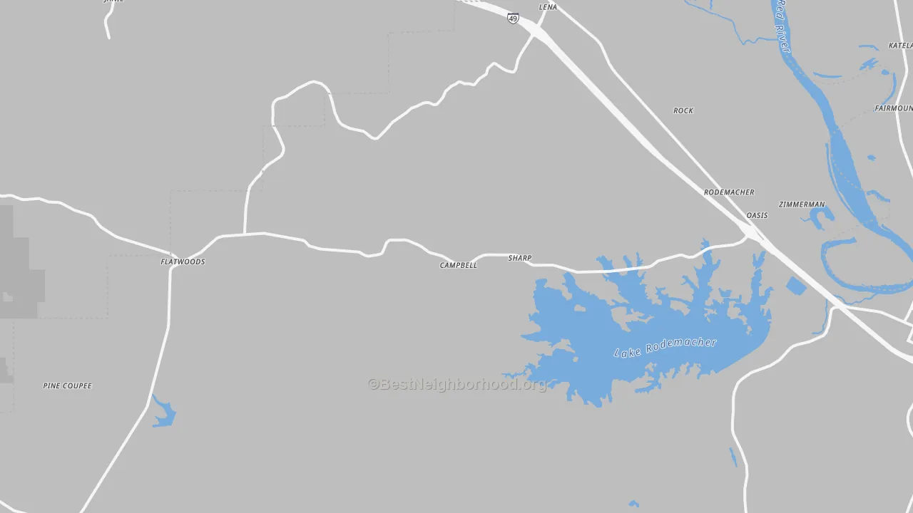 Bike Grade map of Lena, LA