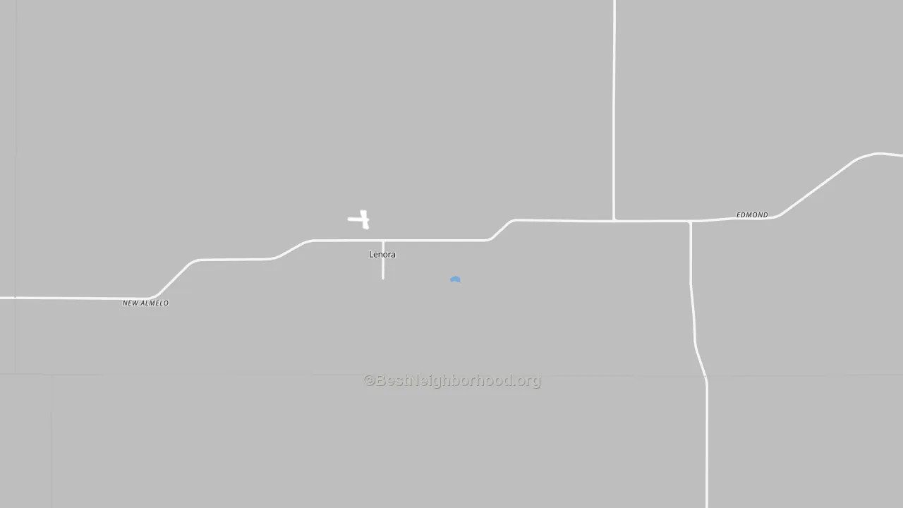 Bike Grade map of Lenora, KS