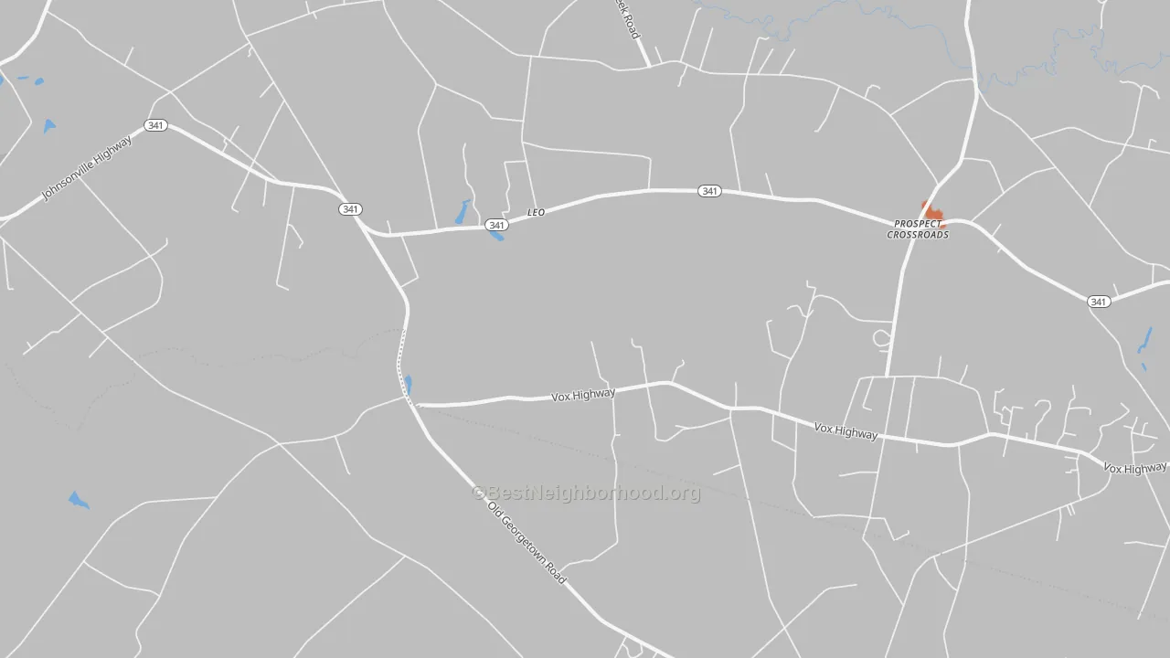 Bike Grade map of Leo, SC