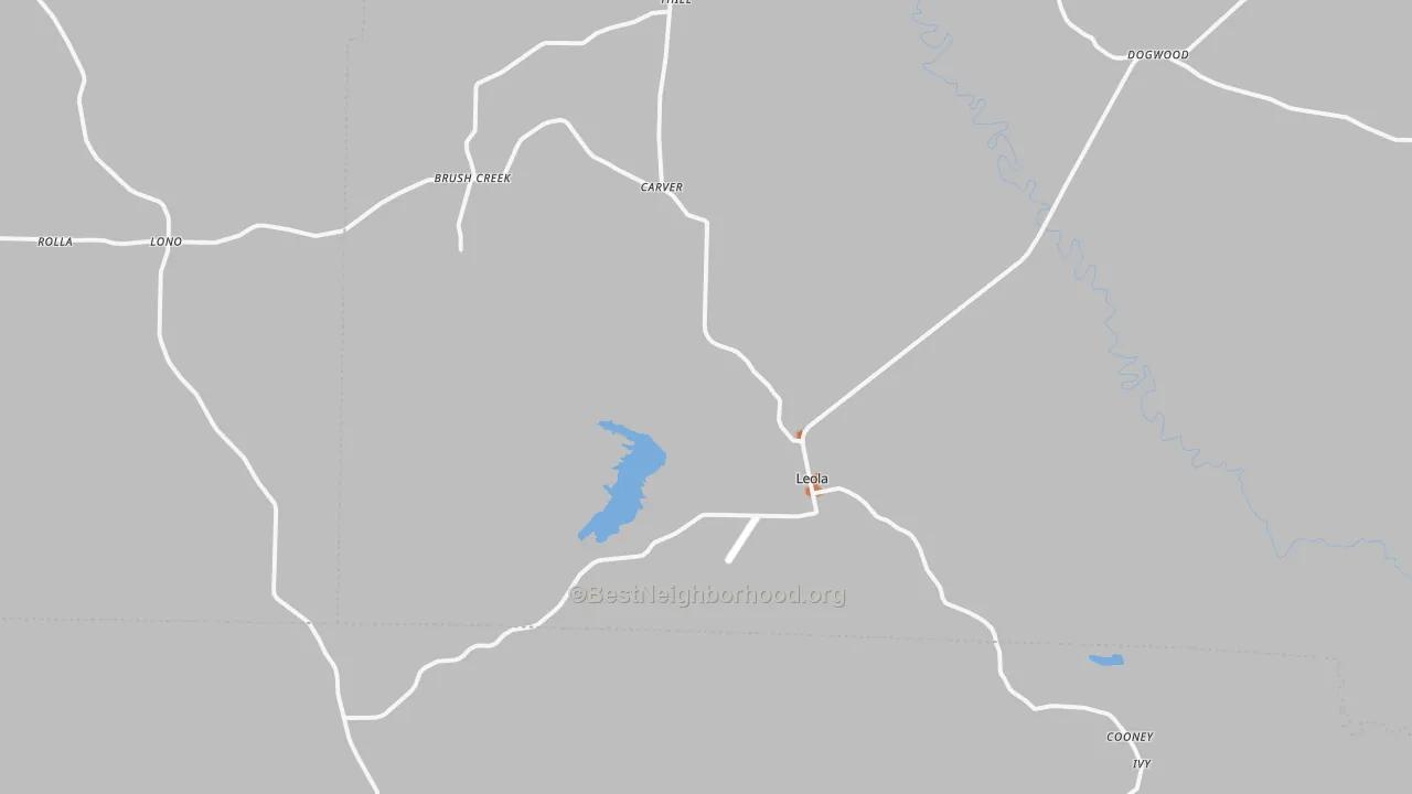 Bike Grade map of Leola, AR