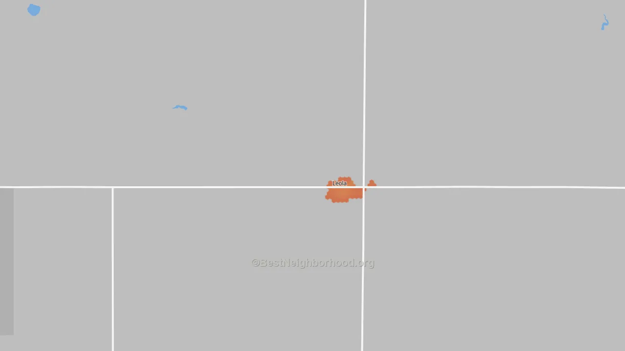 Bike Grade map of Leola, SD