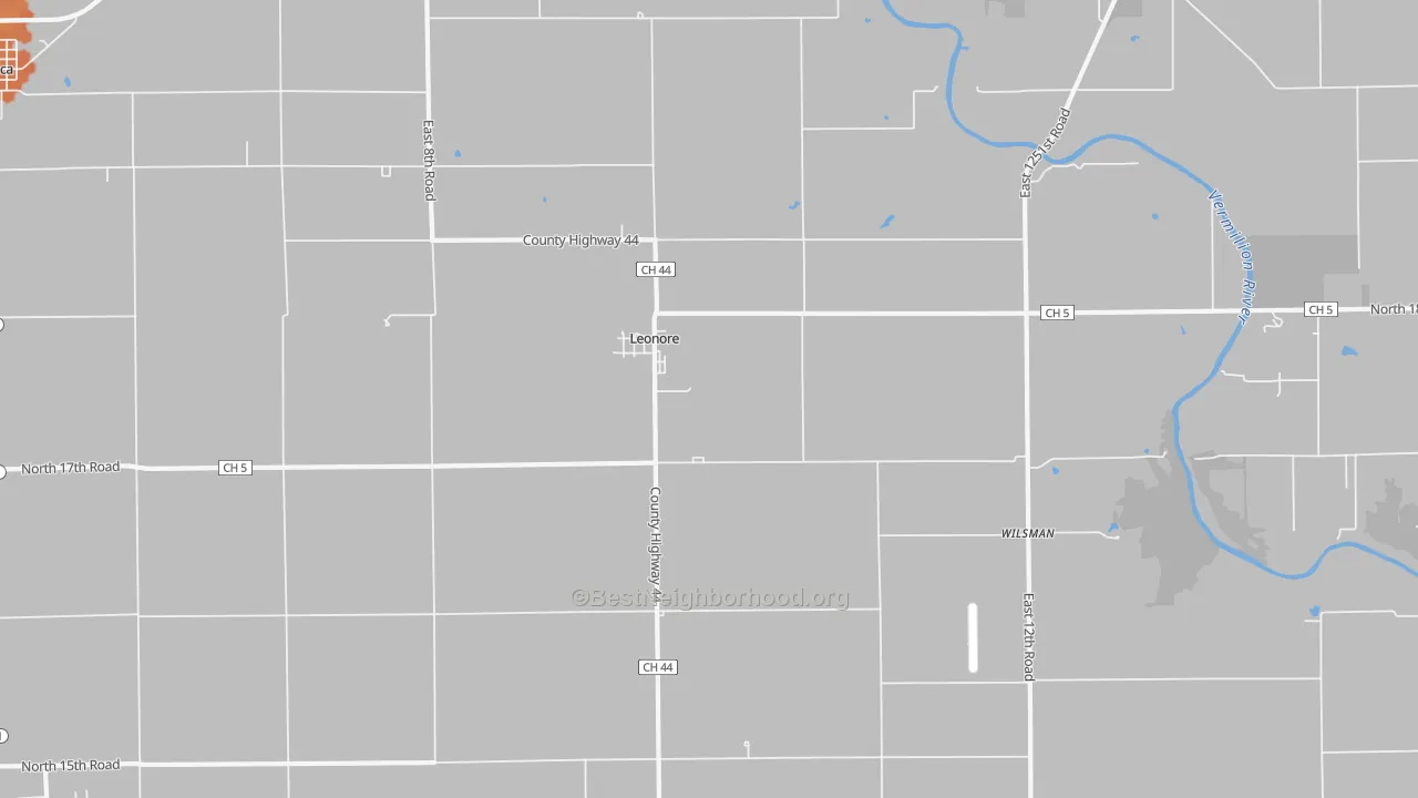 Bike Grade map of Leonore, IL