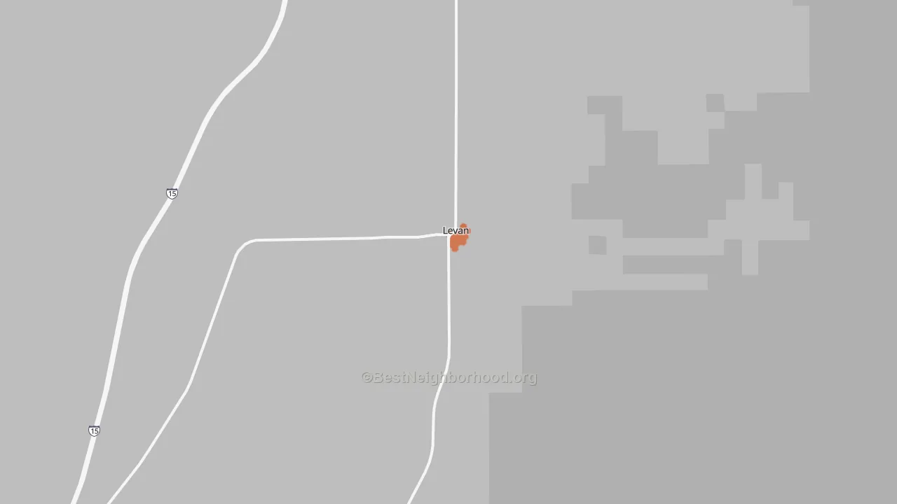 Bike Grade map of Levan, UT
