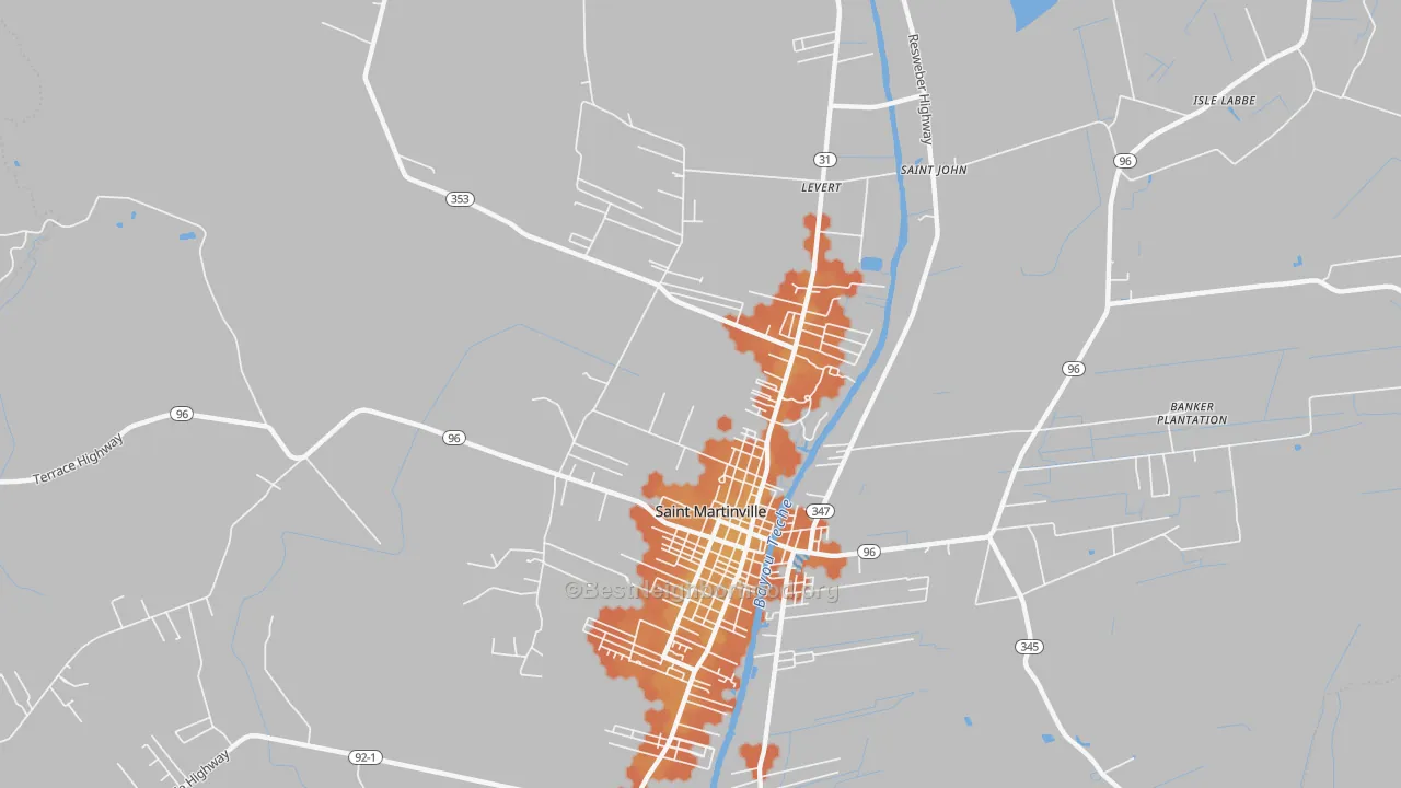 Bike Grade map of Levert, LA