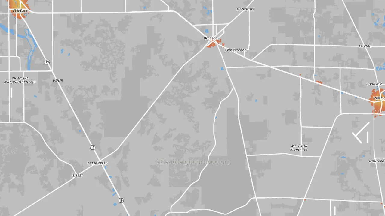 Bike Grade map of Levy County, FL