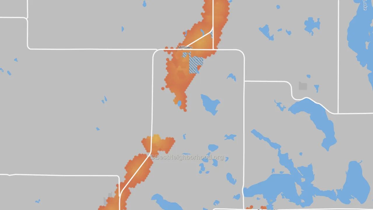 Bike Grade map of Lewis, WI