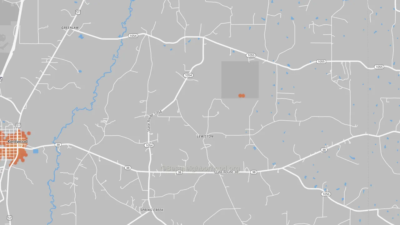 Bike Grade map of Lewiston, LA