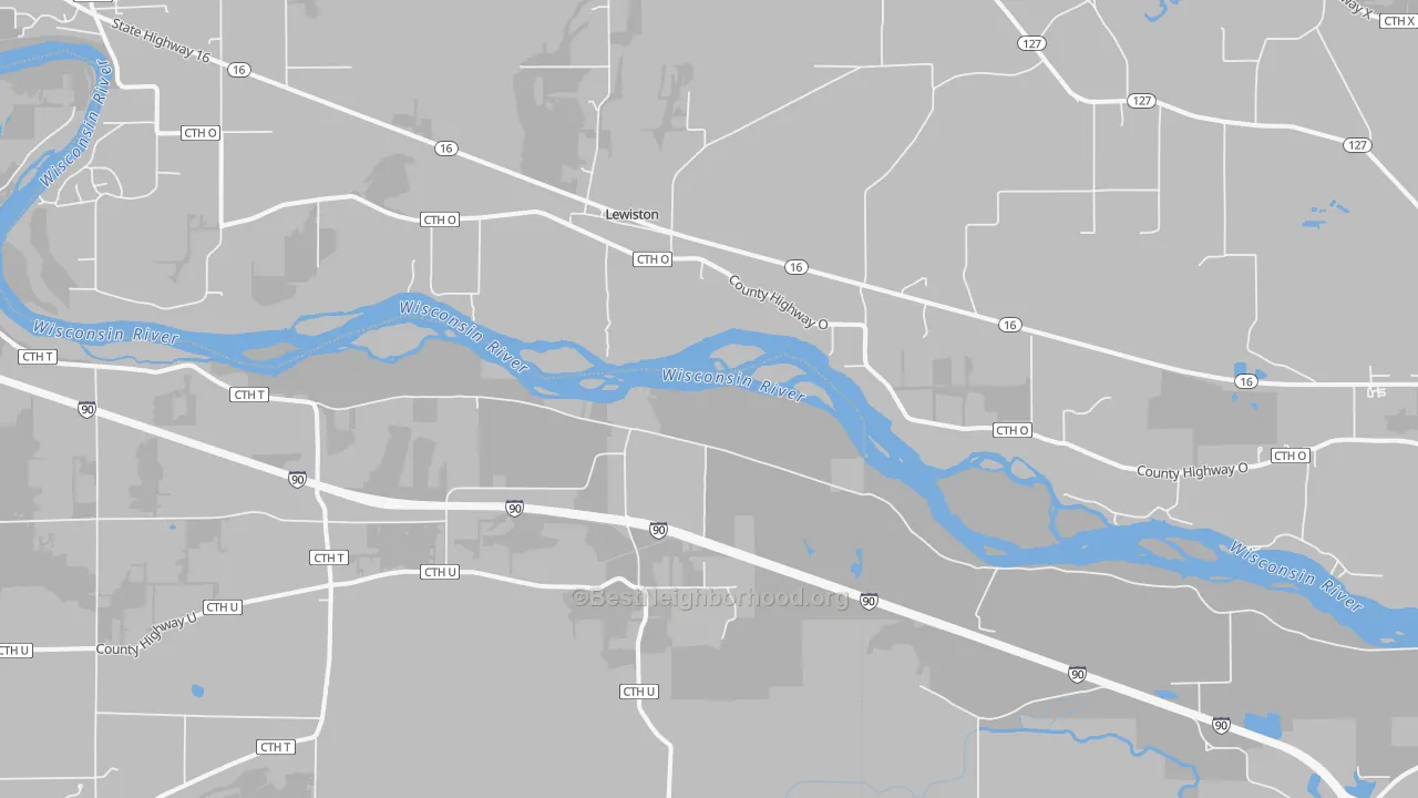 Bike Grade map of Lewiston, WI