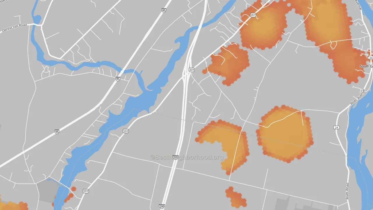 Bike Grade map of Libby Hill, ME