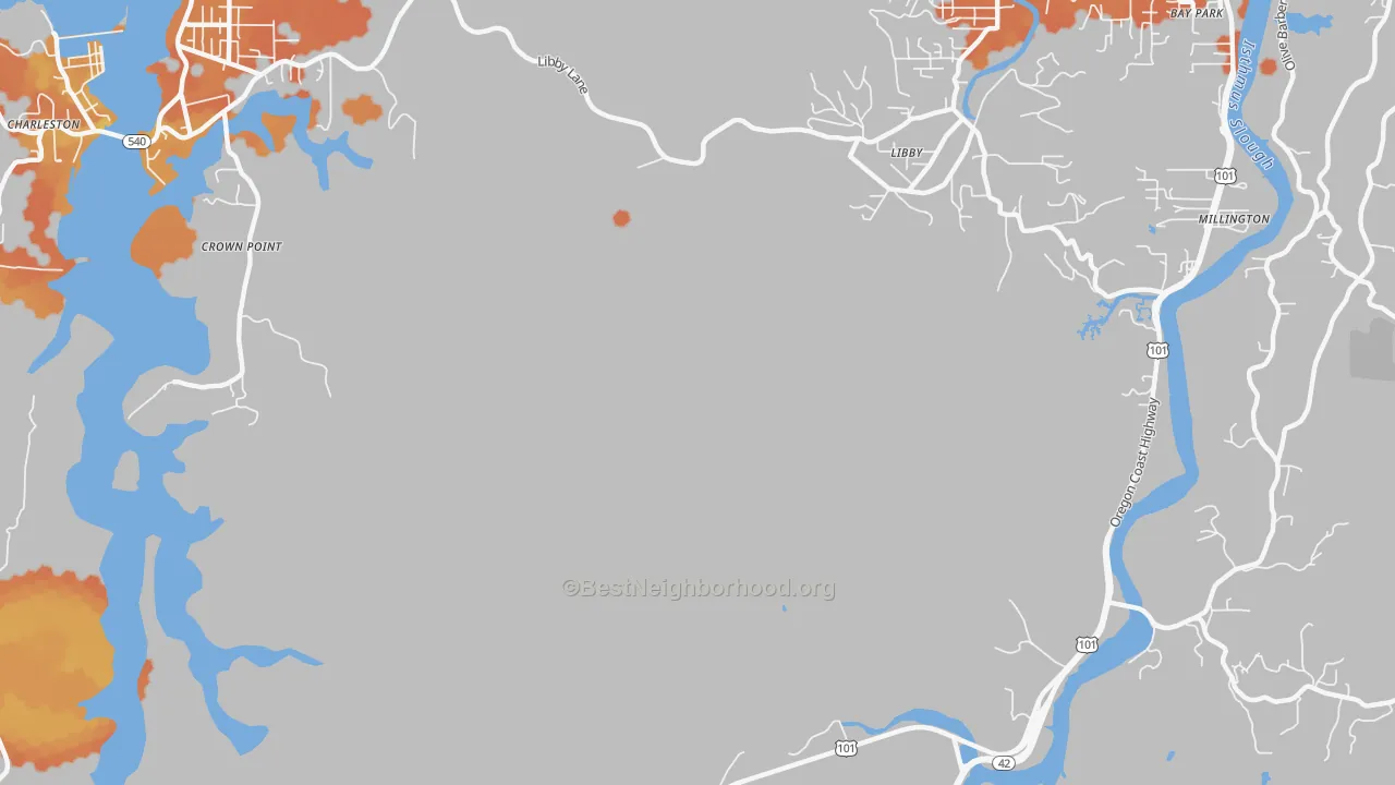 Bike Grade map of Libby, OR