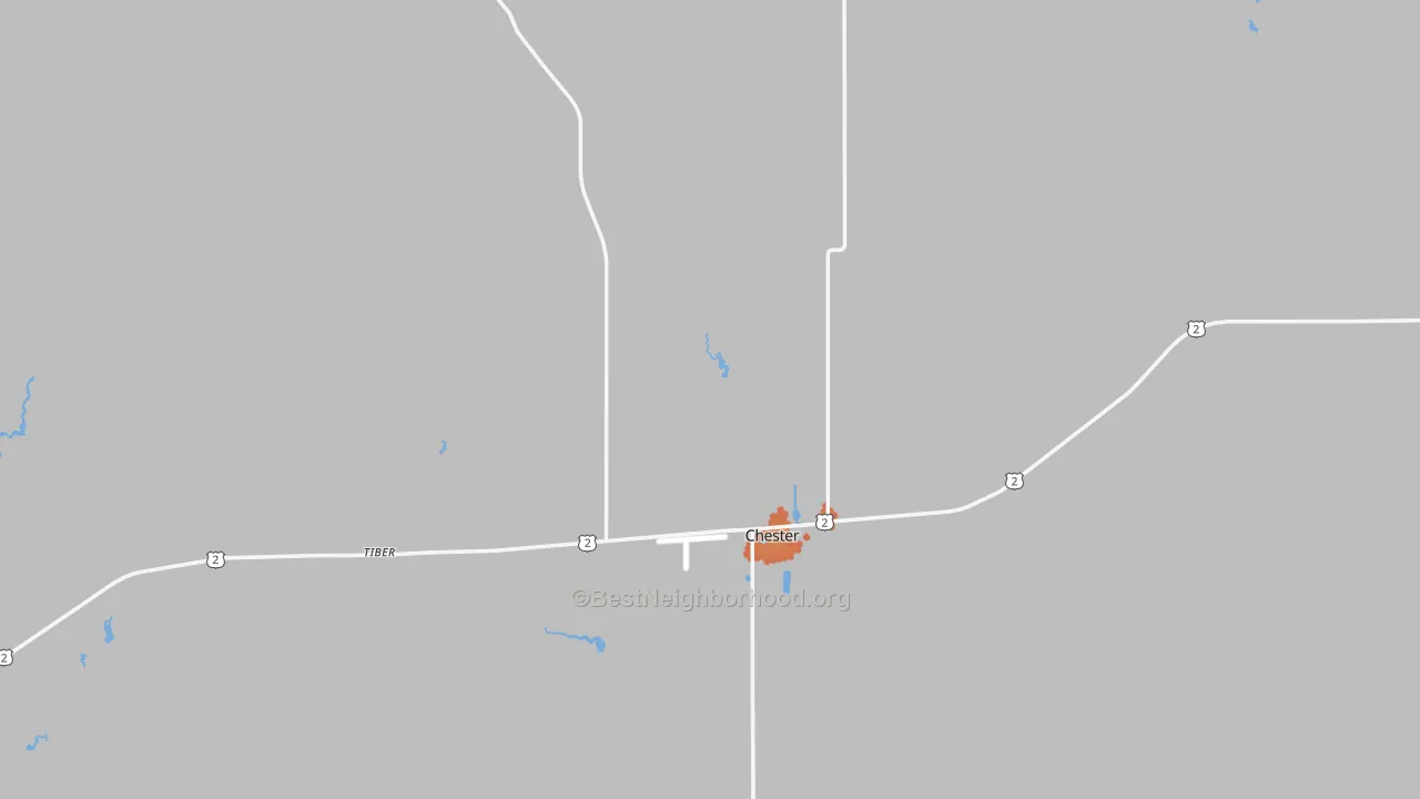 Bike Grade map of Liberty County, MT