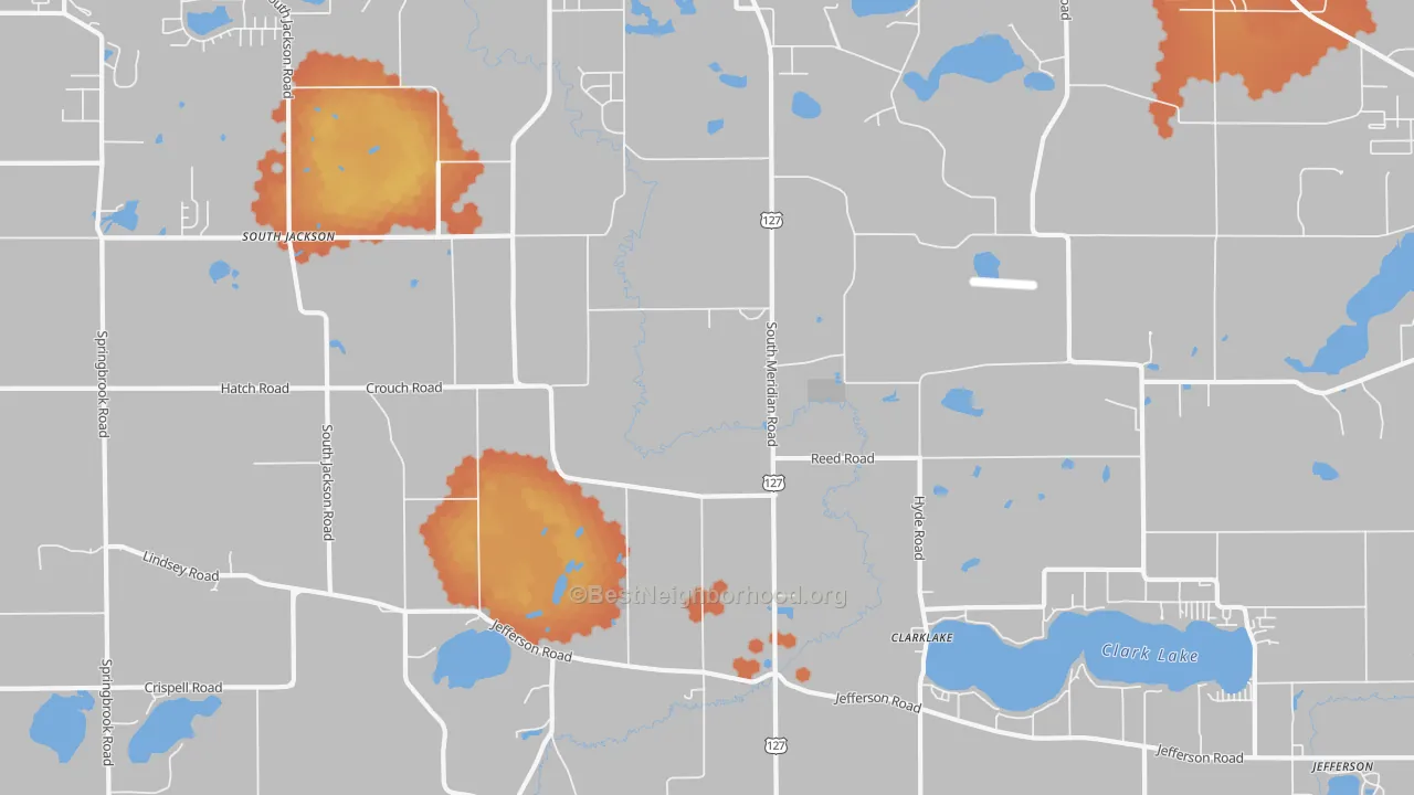 Bike Grade map of Liberty, MI