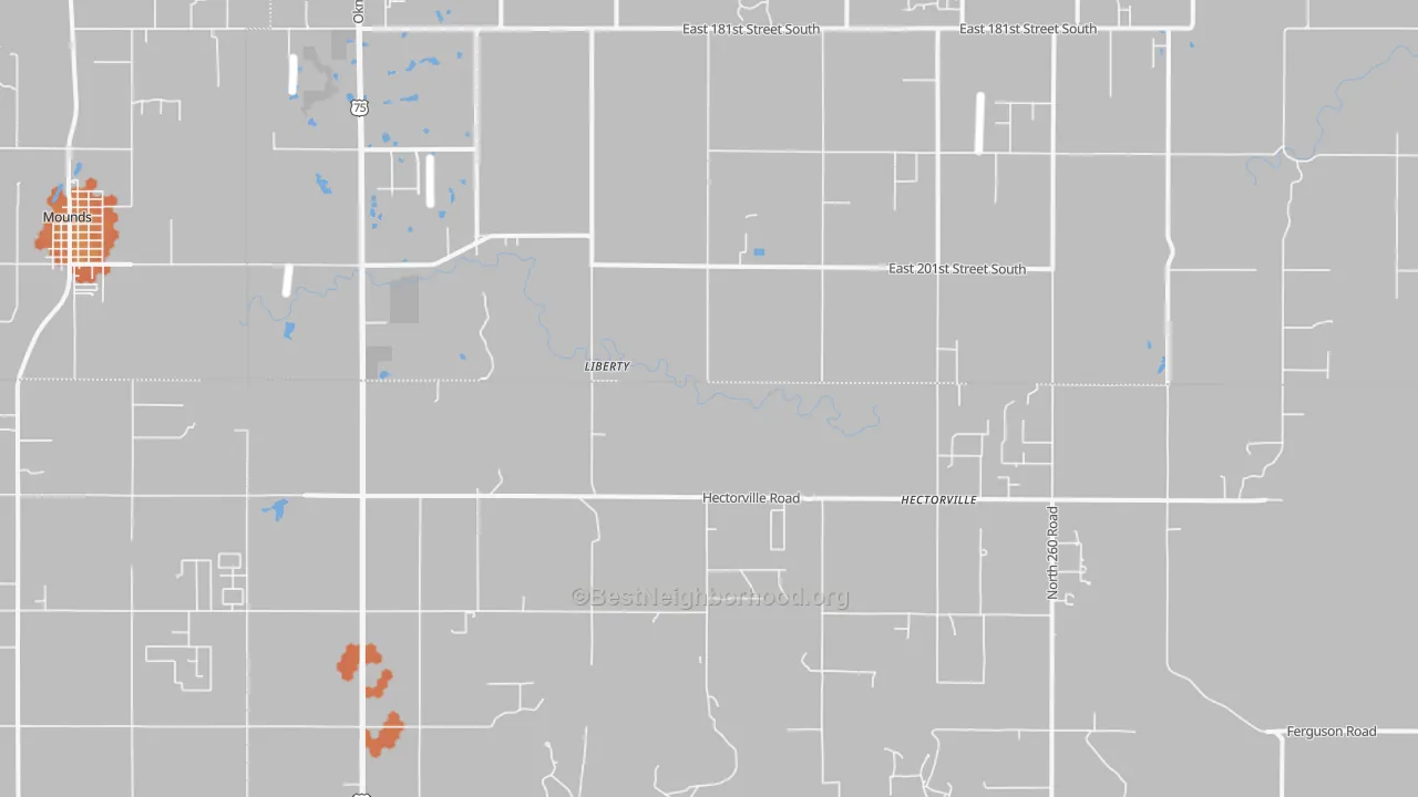 Bike Grade map of Liberty, OK