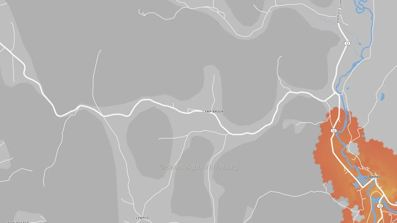 Bike Grade map of Lilliesville, VT