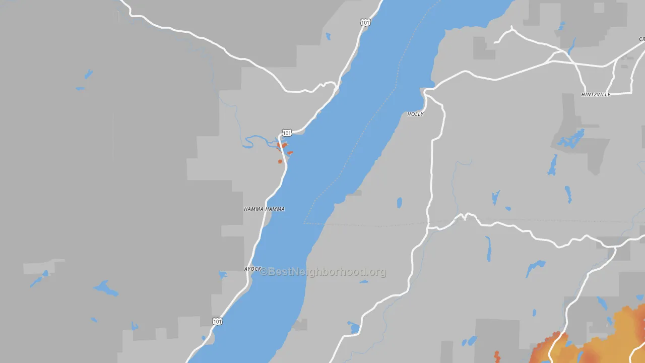 Bike Grade map of Lilliwaup, WA