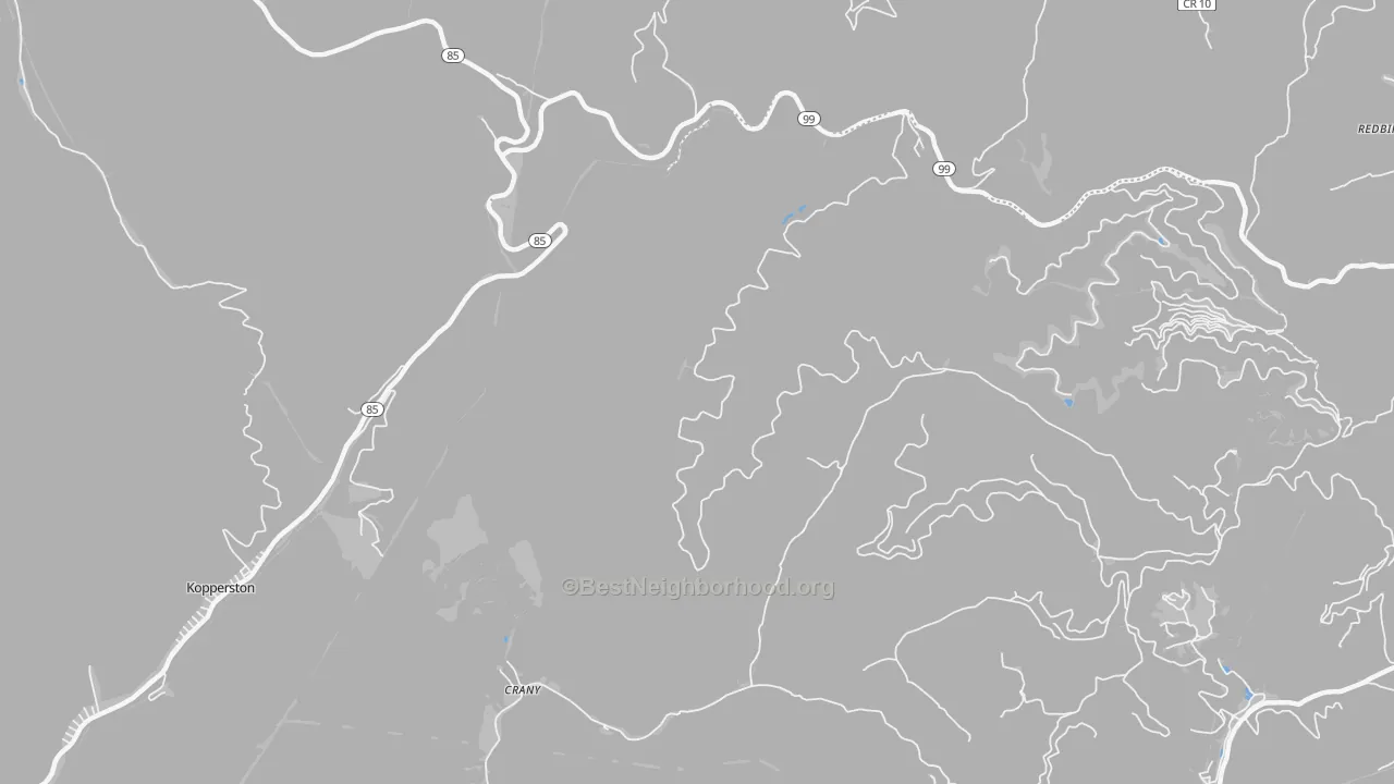 Bike Grade map of Lillyhaven, WV