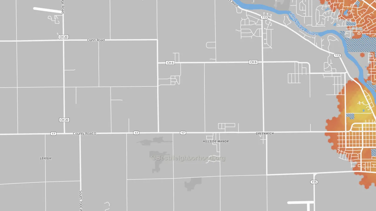 Bike Grade map of Limestone, IL