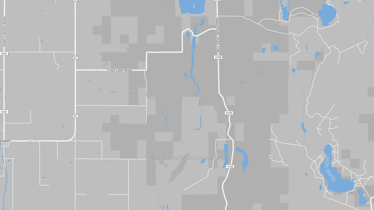 Bike Grade map of Limestone, MI