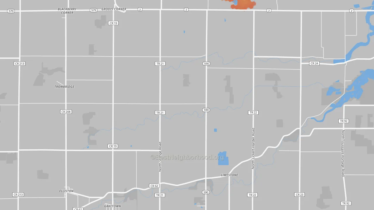 Bike Grade map of Limestone, OH