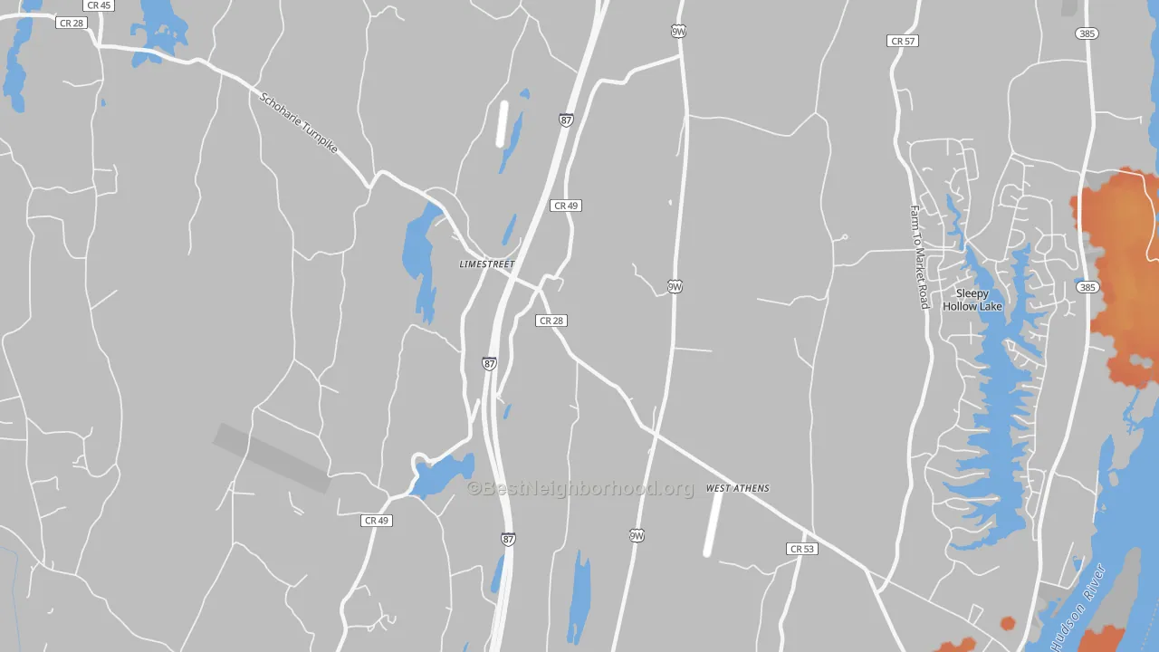 Bike Grade map of Limestreet, NY
