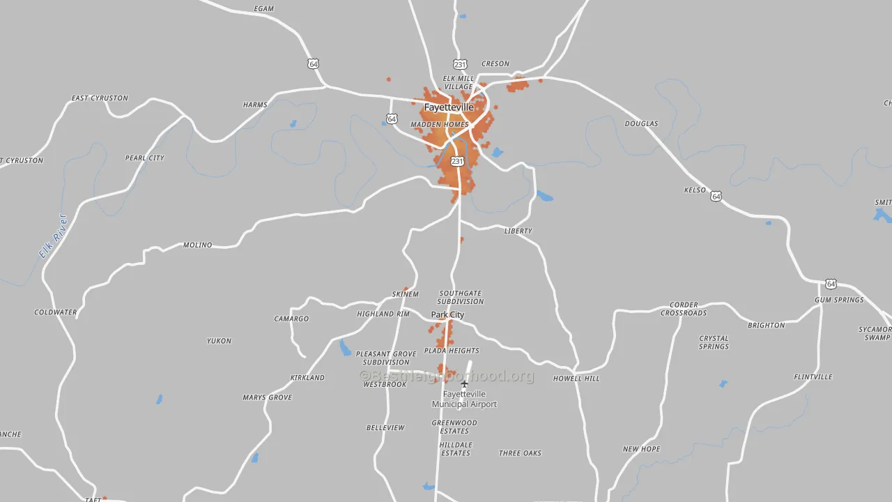 Bike Grade map of Lincoln County, TN