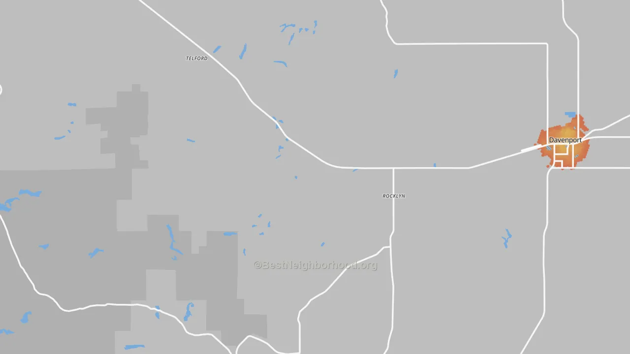 Bike Grade map of Lincoln County, WA