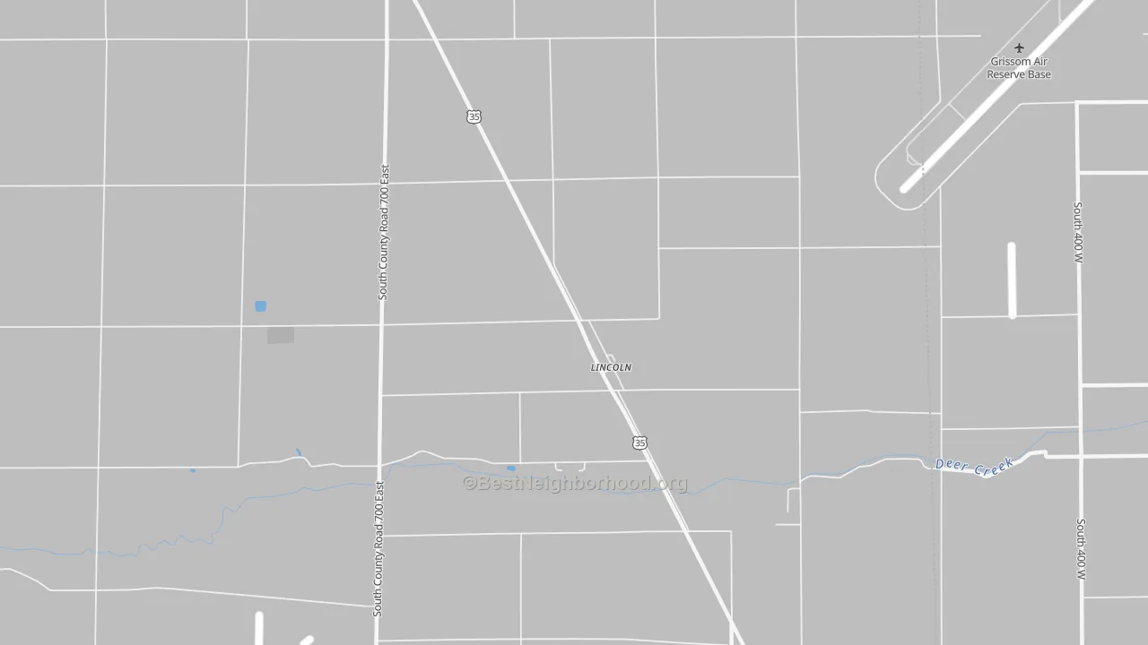 Bike Grade map of Lincoln, IN