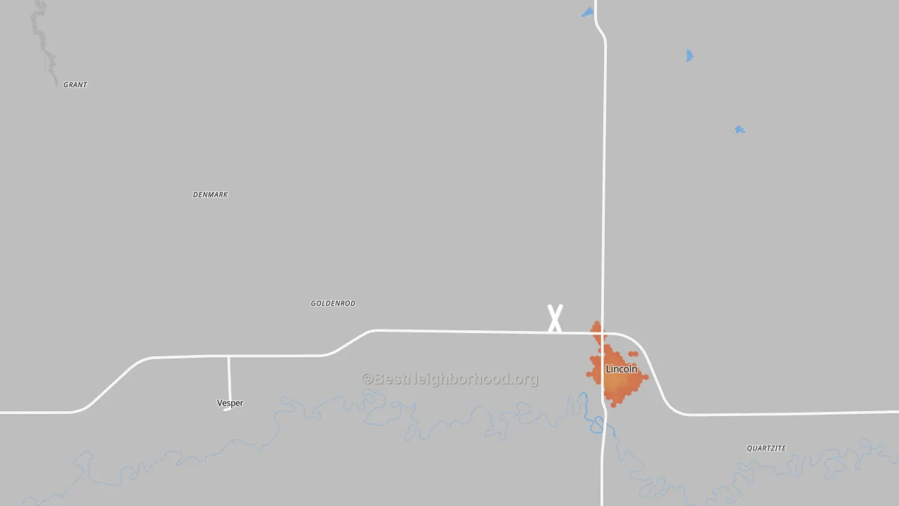 Bike Grade map of Lincoln, KS