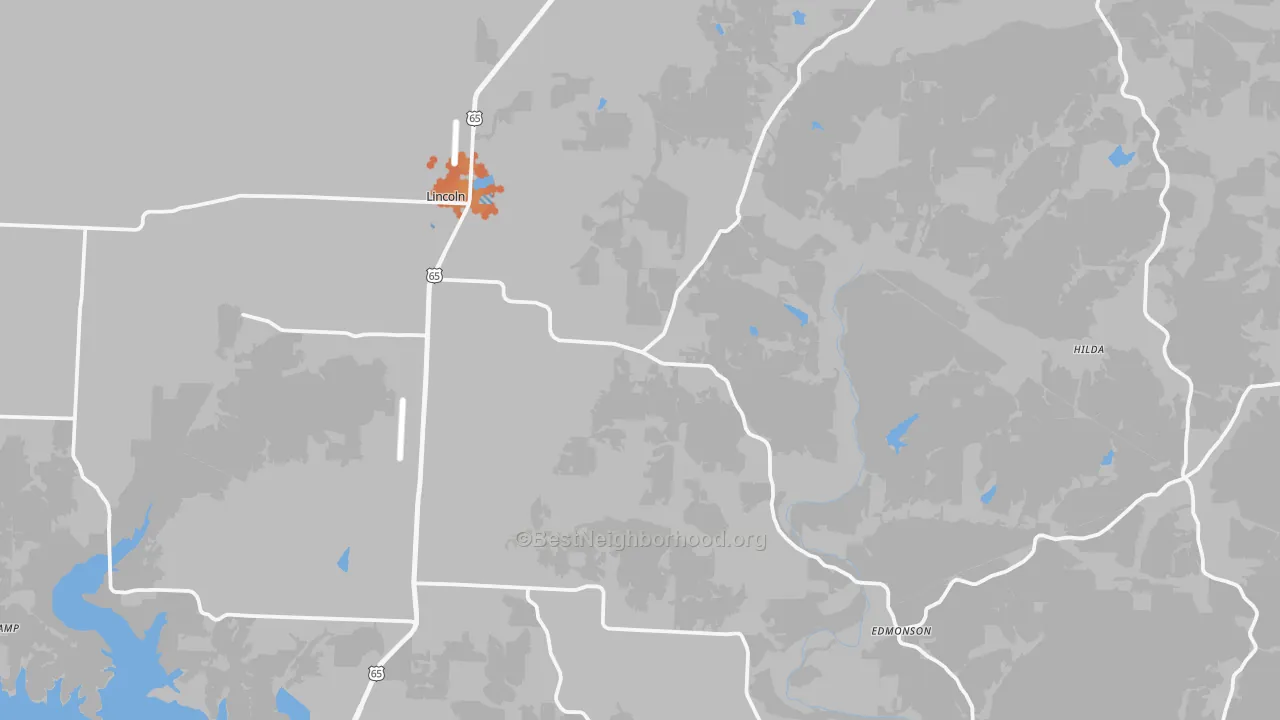Bike Grade map of Lincoln, MO
