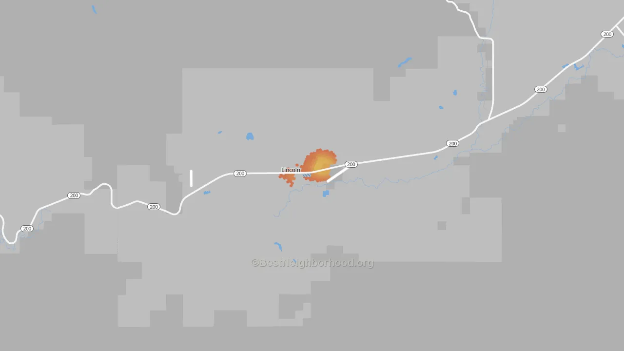 Bike Grade map of Lincoln, MT