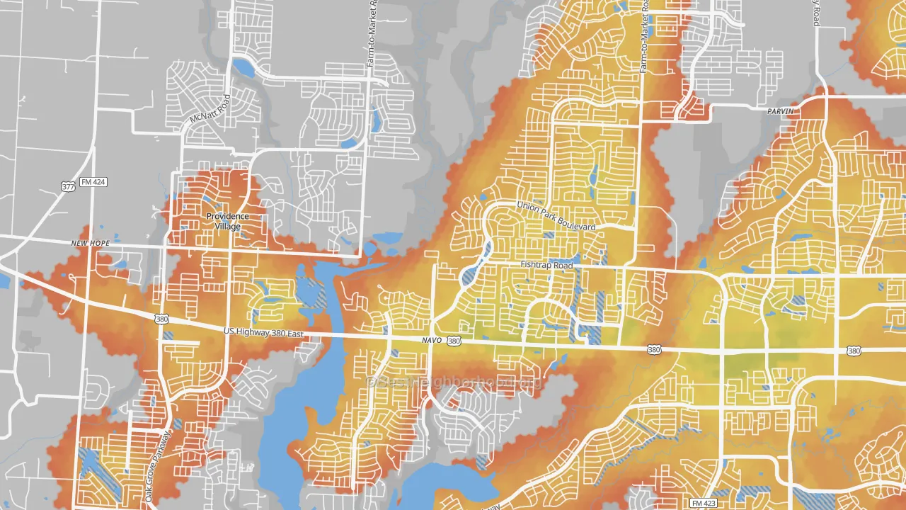 Bike Grade map of Lincoln Park, TX