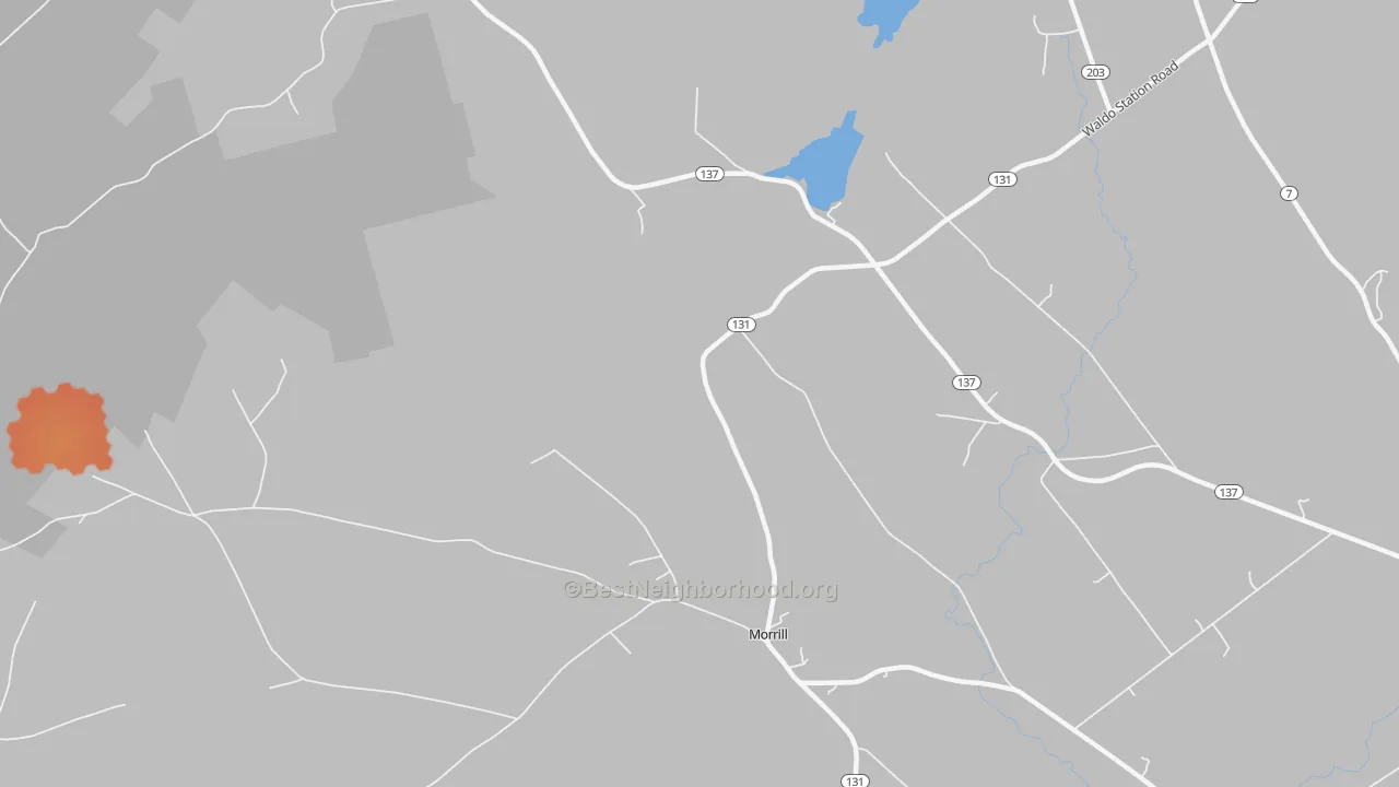 Bike Grade map of Lincolnville Center, ME