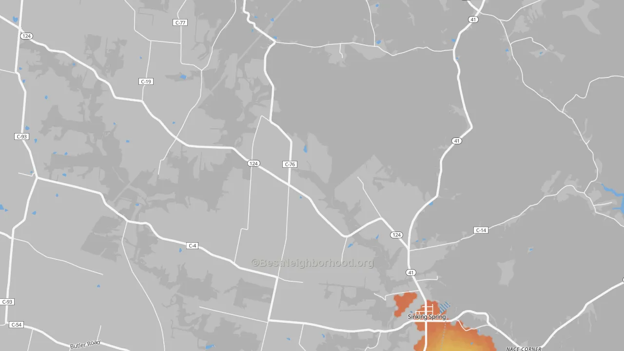 Bike Grade map of Lincolnville, OH