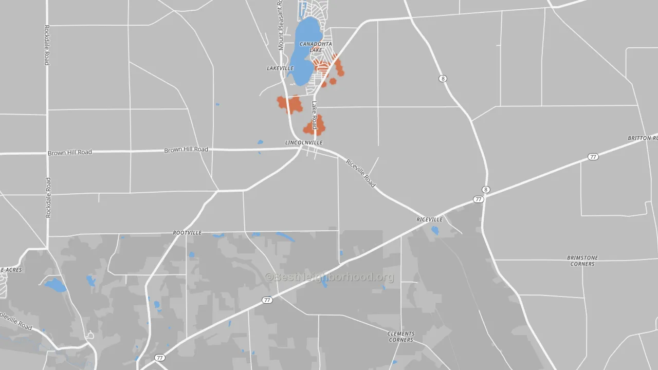 Bike Grade map of Lincolnville, PA