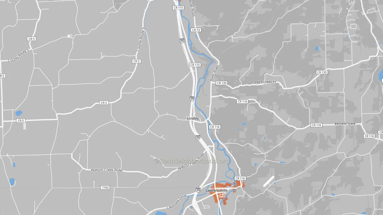 Bike Grade map of Lindley, NY