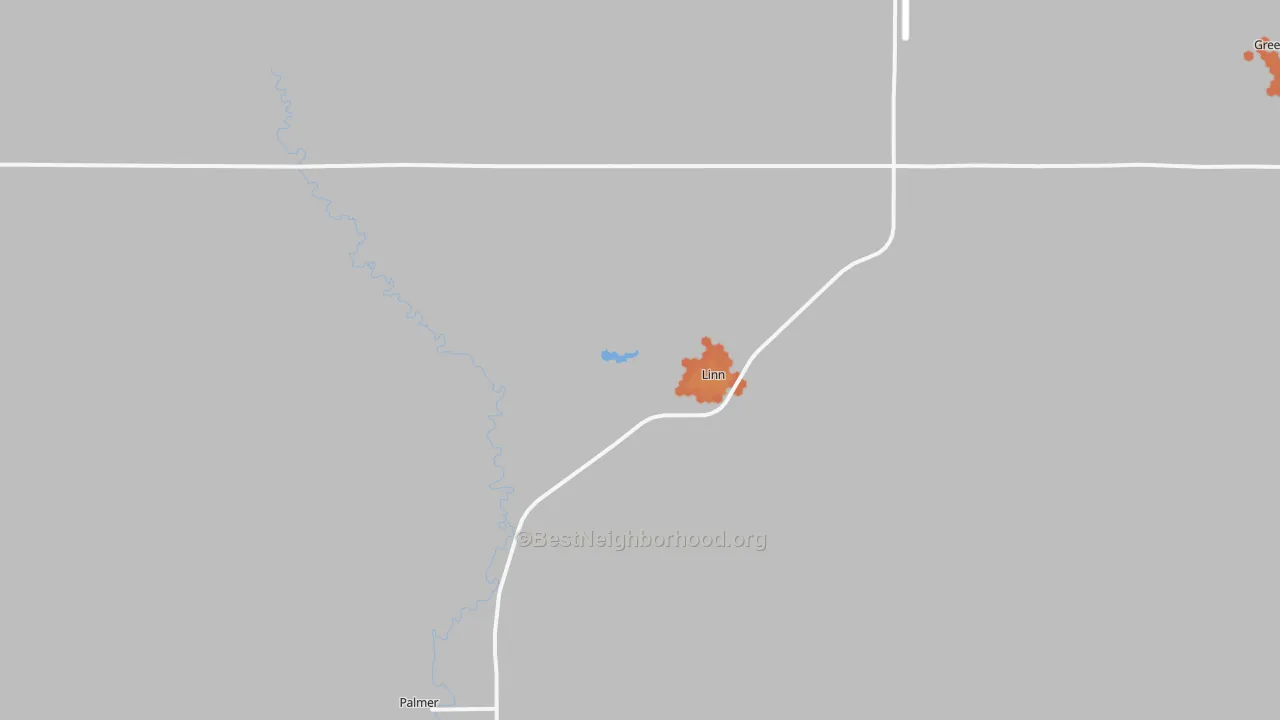 Bike Grade map of Linn, KS