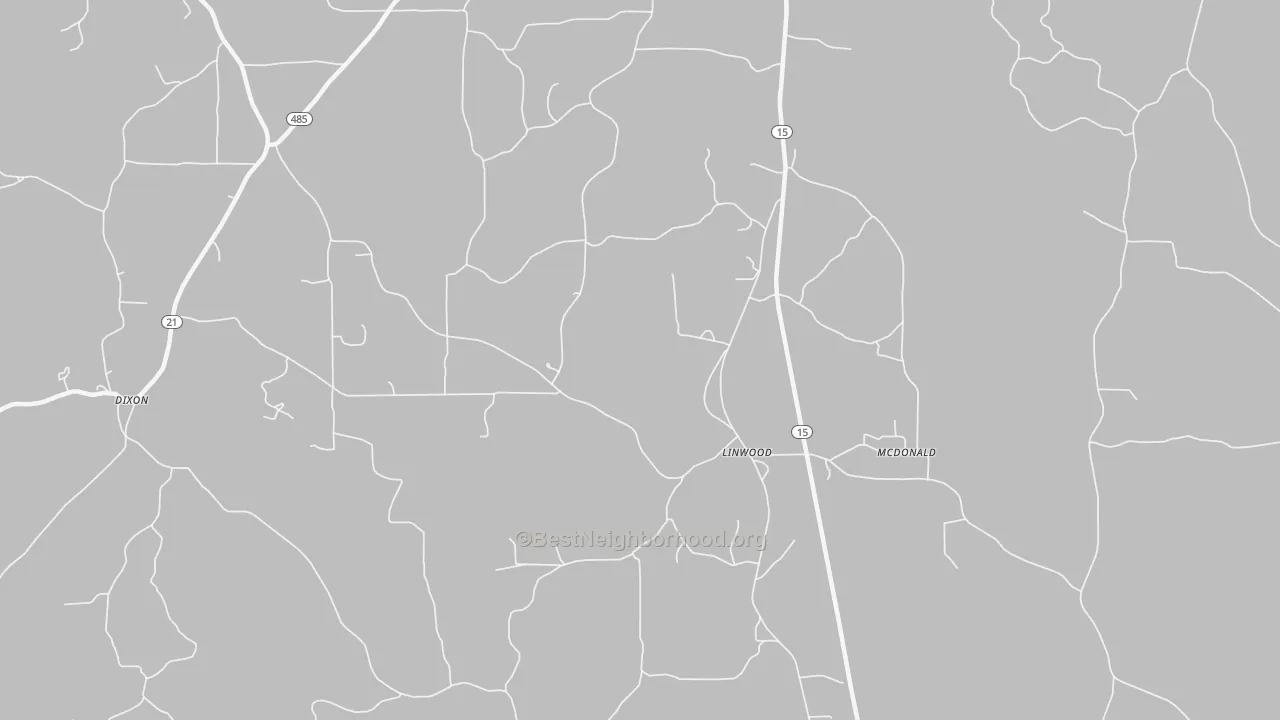 Bike Grade map of Linwood, MS