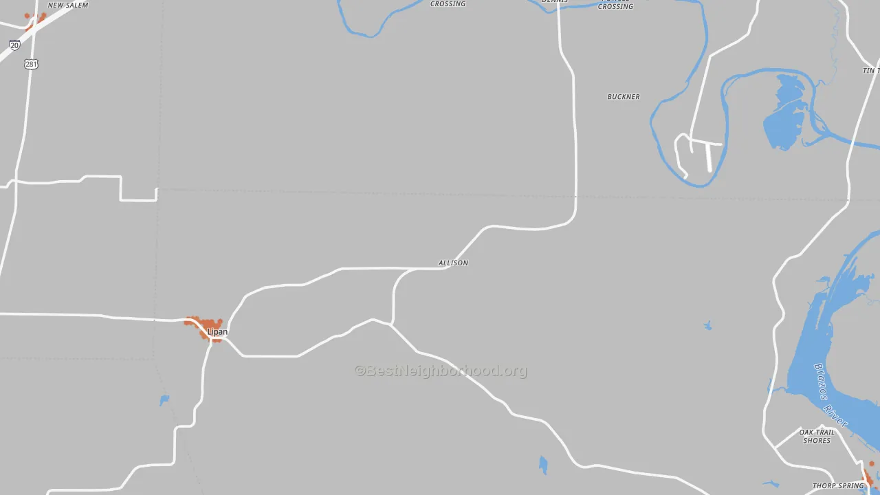Bike Grade map of Lipan, TX