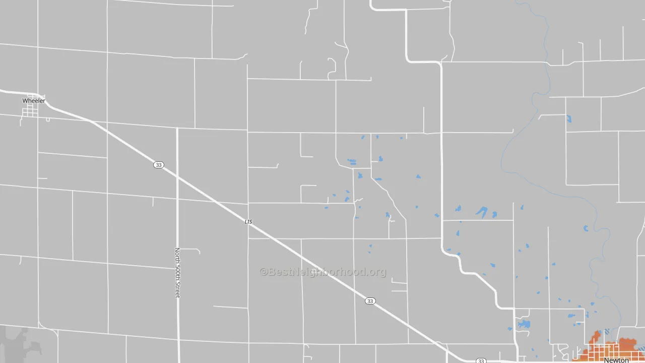 Bike Grade map of Lis, IL