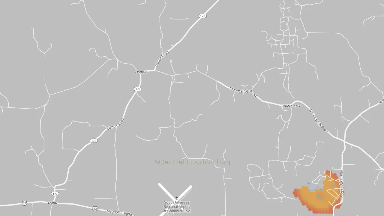 Bike Grade map of Lisbon, AR