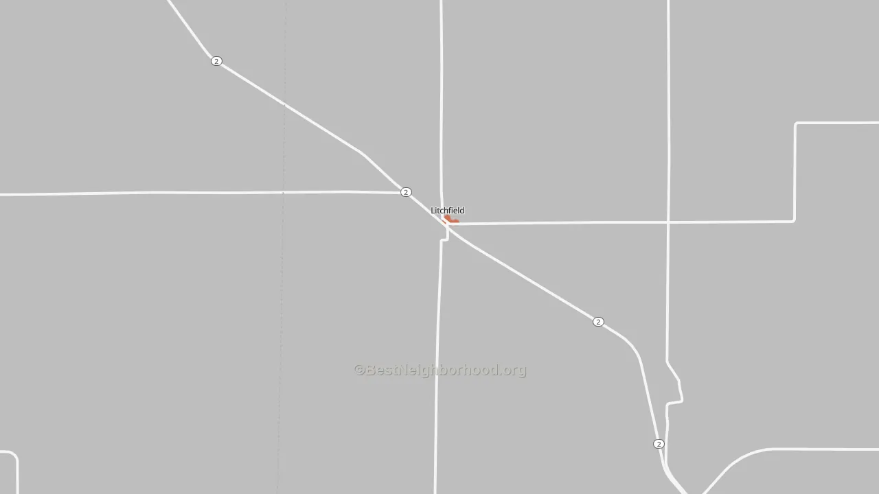 Bike Grade map of Litchfield, NE