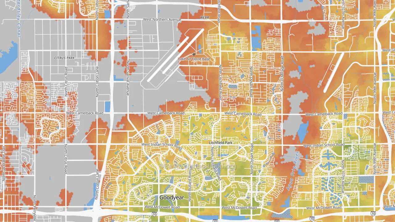Bike Grade map of Litchfield Park, AZ