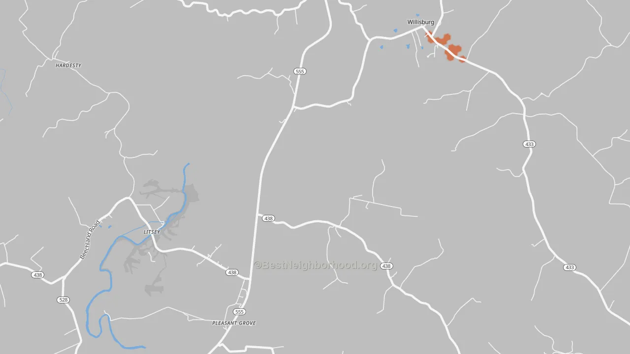 Bike Grade map of Litsey, KY
