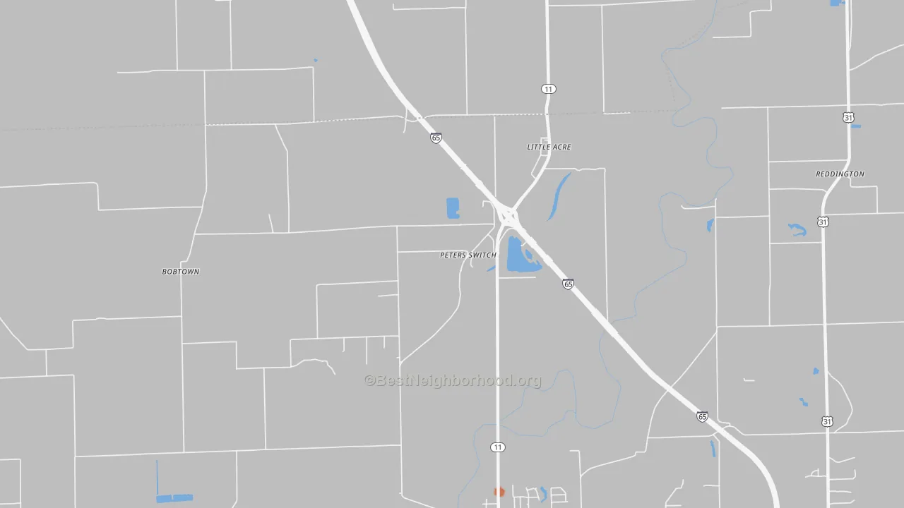 Bike Grade map of Little Acre, IN