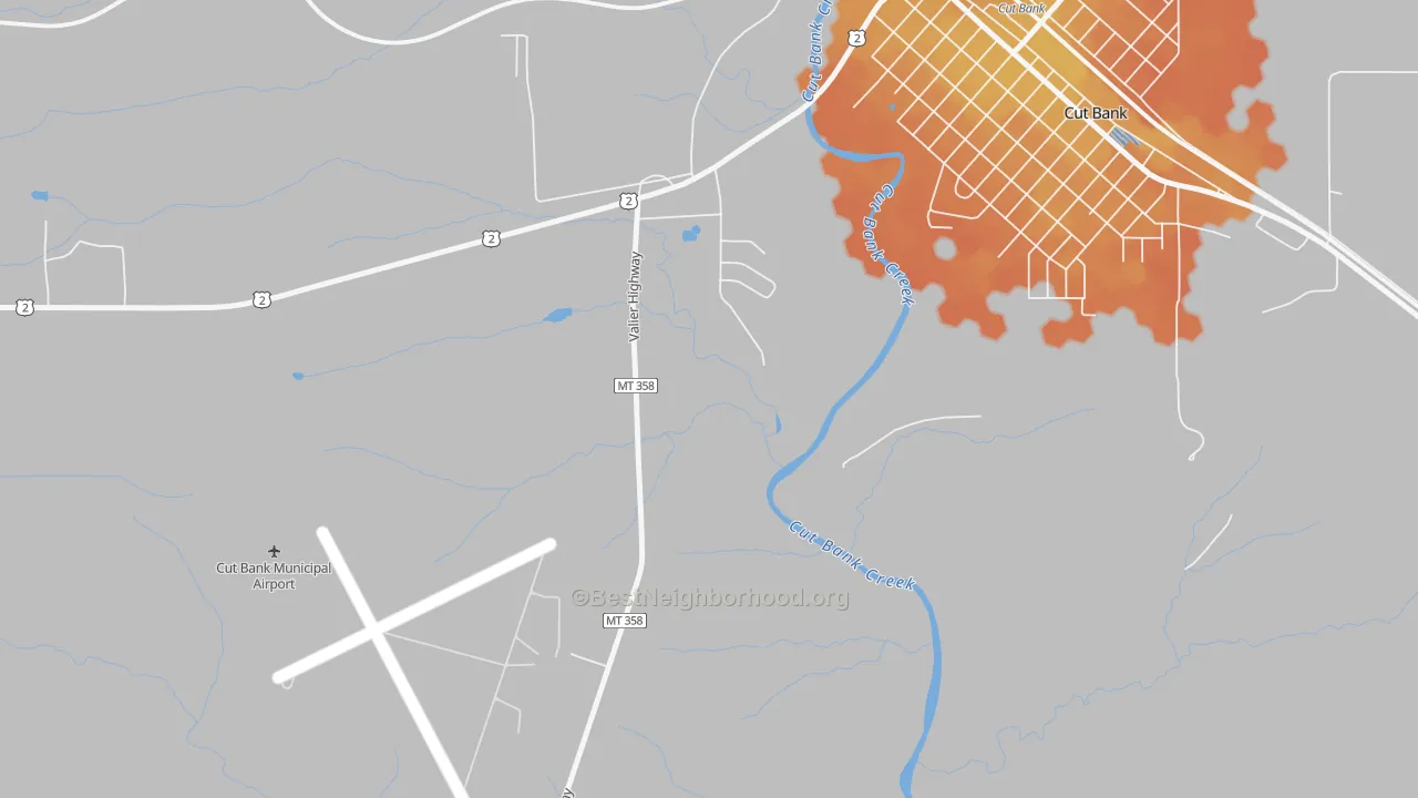 Bike Grade map of Little Browning, MT
